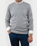 (product) Pulover Barbati Gri Standard Fit Guler Baza Ctrpv02g