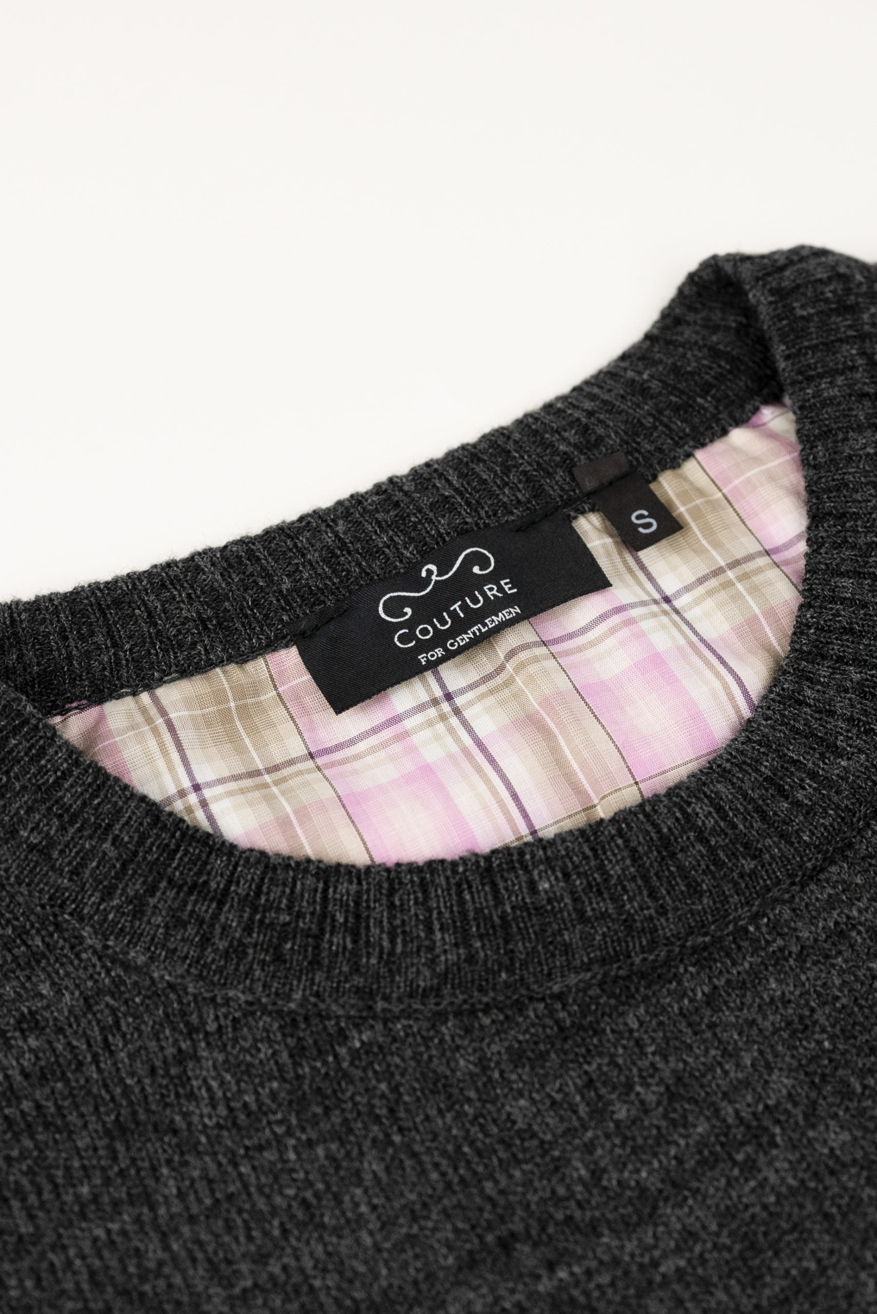 (product) Pulover Barbati Gri Antracit Standard Fit Guler Baza Ctrpv02ga