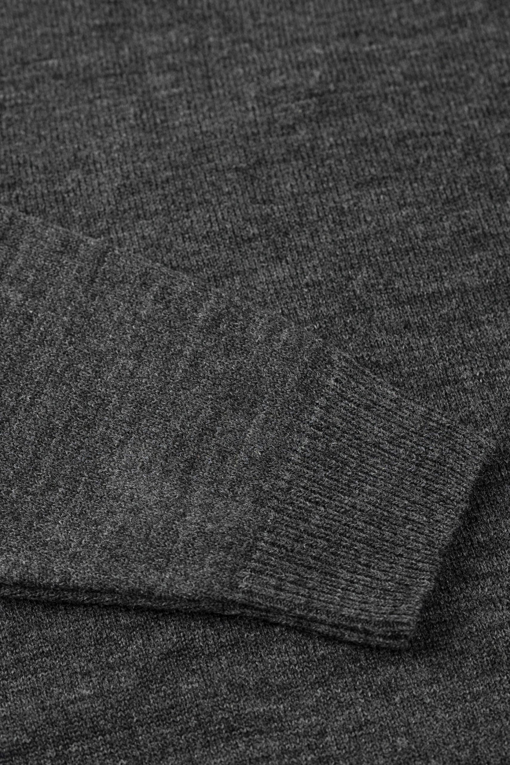 (product) Pulover Barbati Gri Antracit Standard Fit Guler Baza Ctrpv02ga