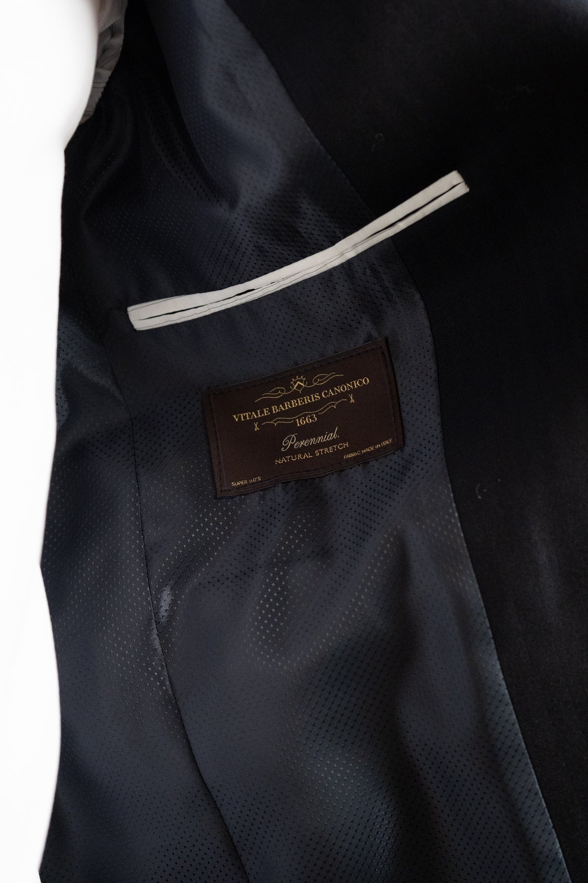 Costum barbati bleumarin premium 100% lana Vitale Barberis Canonico