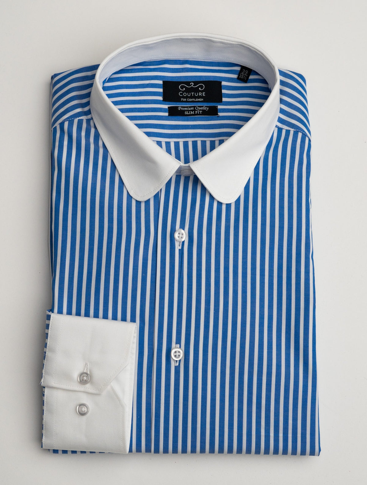 (product) Camasa in dungi albastre guler Club slim fit Cms06ab