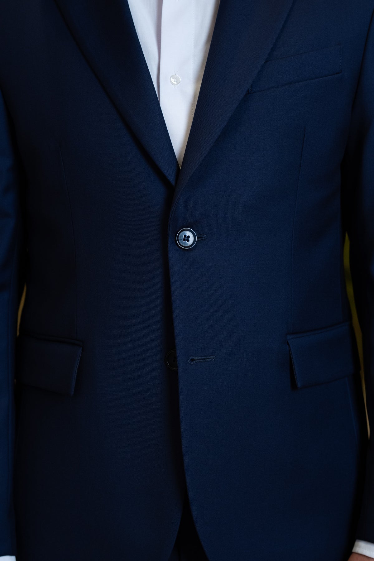 Costum barbati albastru inchis 100% lana Vitale Barberis Canonico