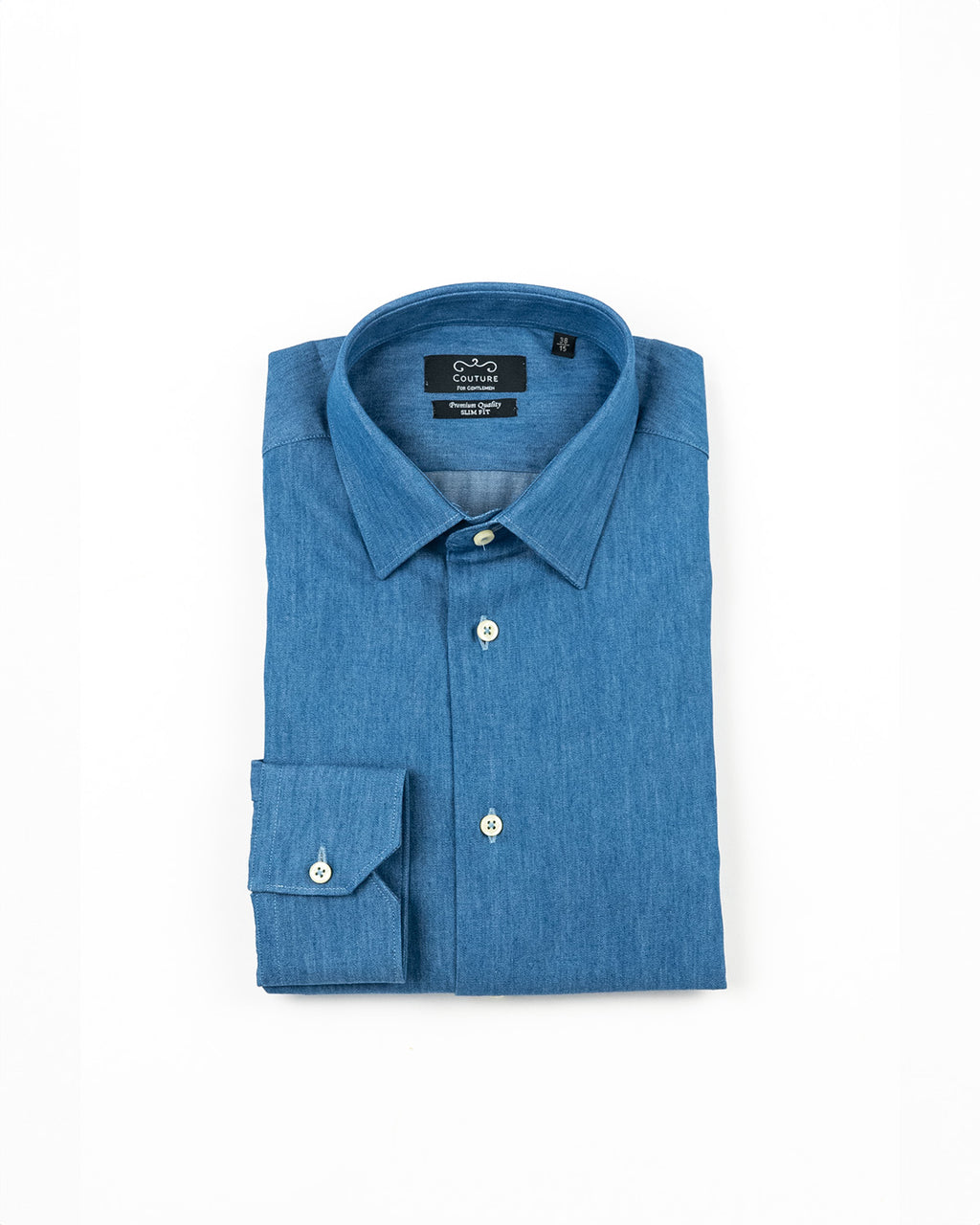 (product) Camasa barbati bumbac bleu denim slim fit Cms01bd