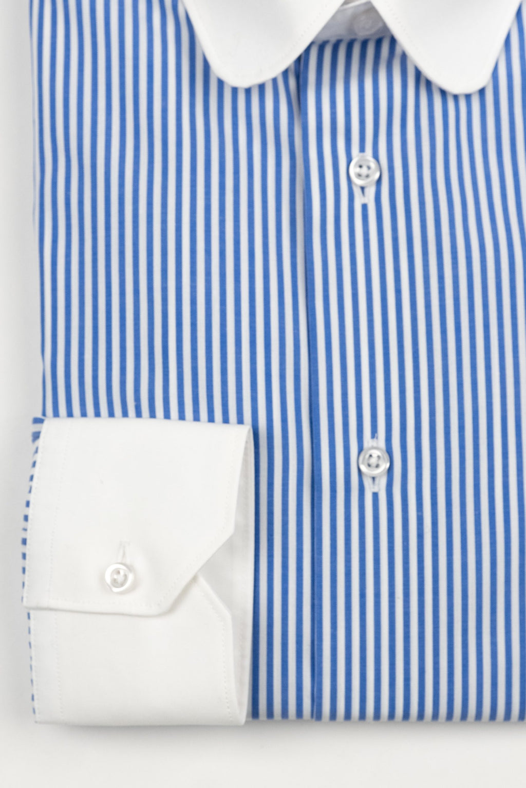 (product) Camasa barbati bumbac in dungi bleu guler ”Club” slim fit easy iron Cms06bl-ei
