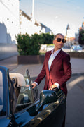 Costum business de femei burgundy