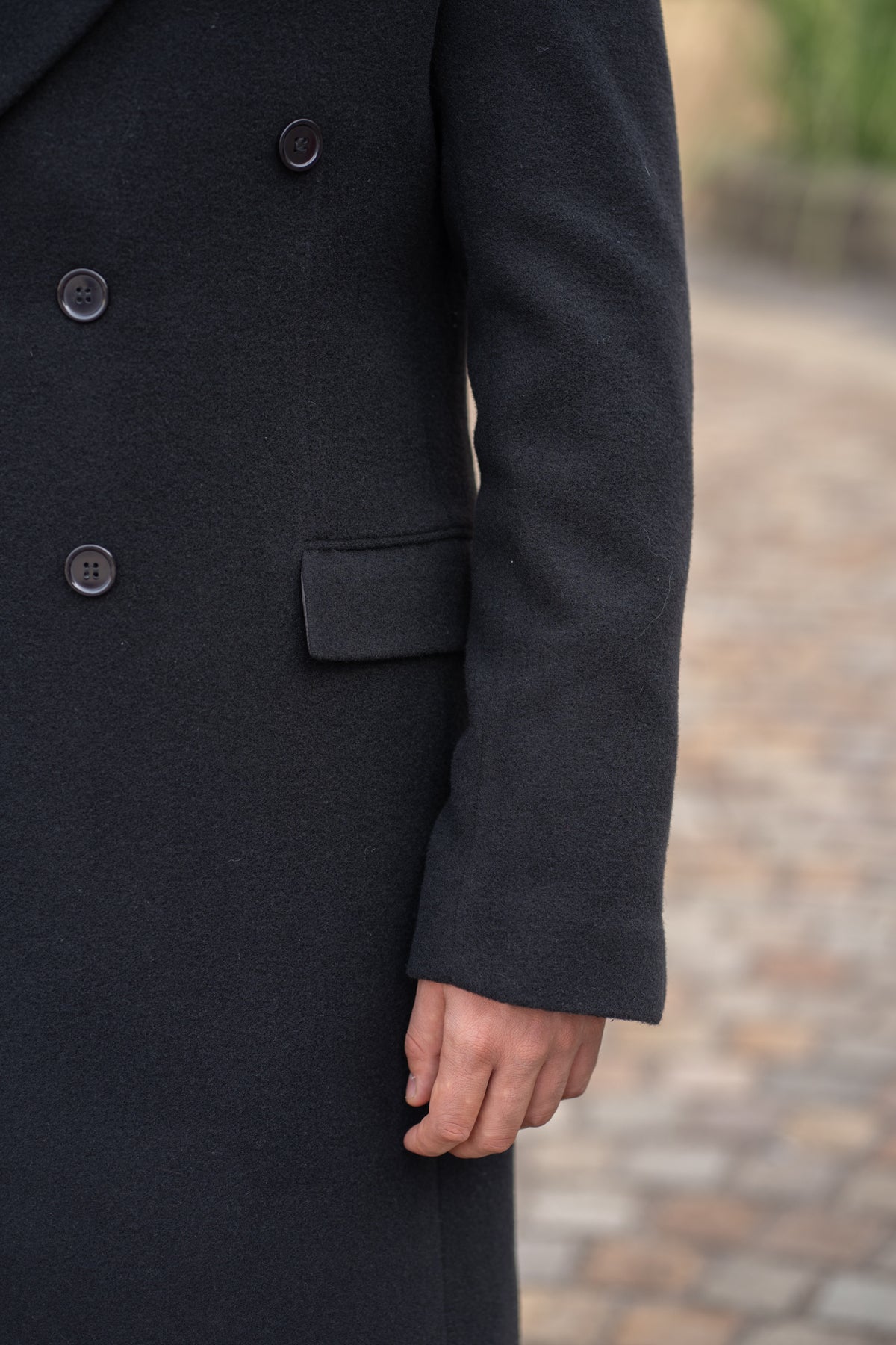 Palton mediu pentru Barbati Negru Tailored Fit Pal005