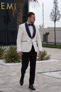 Costum alb ivory de mire rever sal