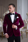 Costum ceremonie catifea purple regal Cfg043