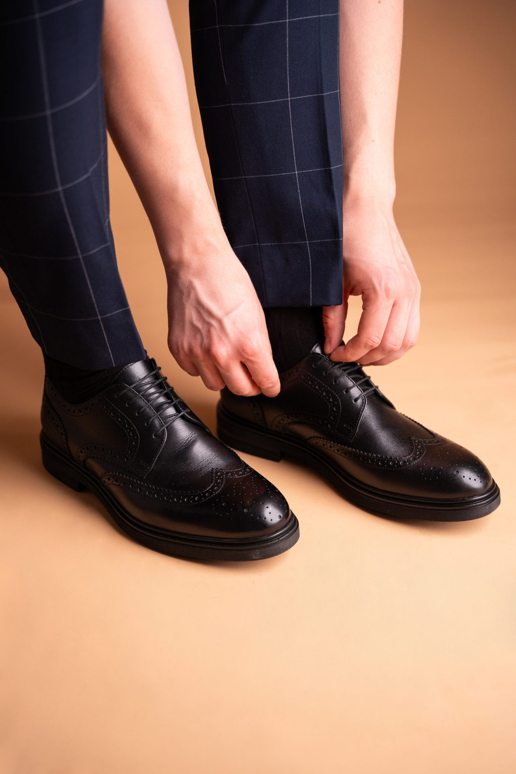 (product) Pantofi Bărbați din piele naturală, Negru Cfgp996nb