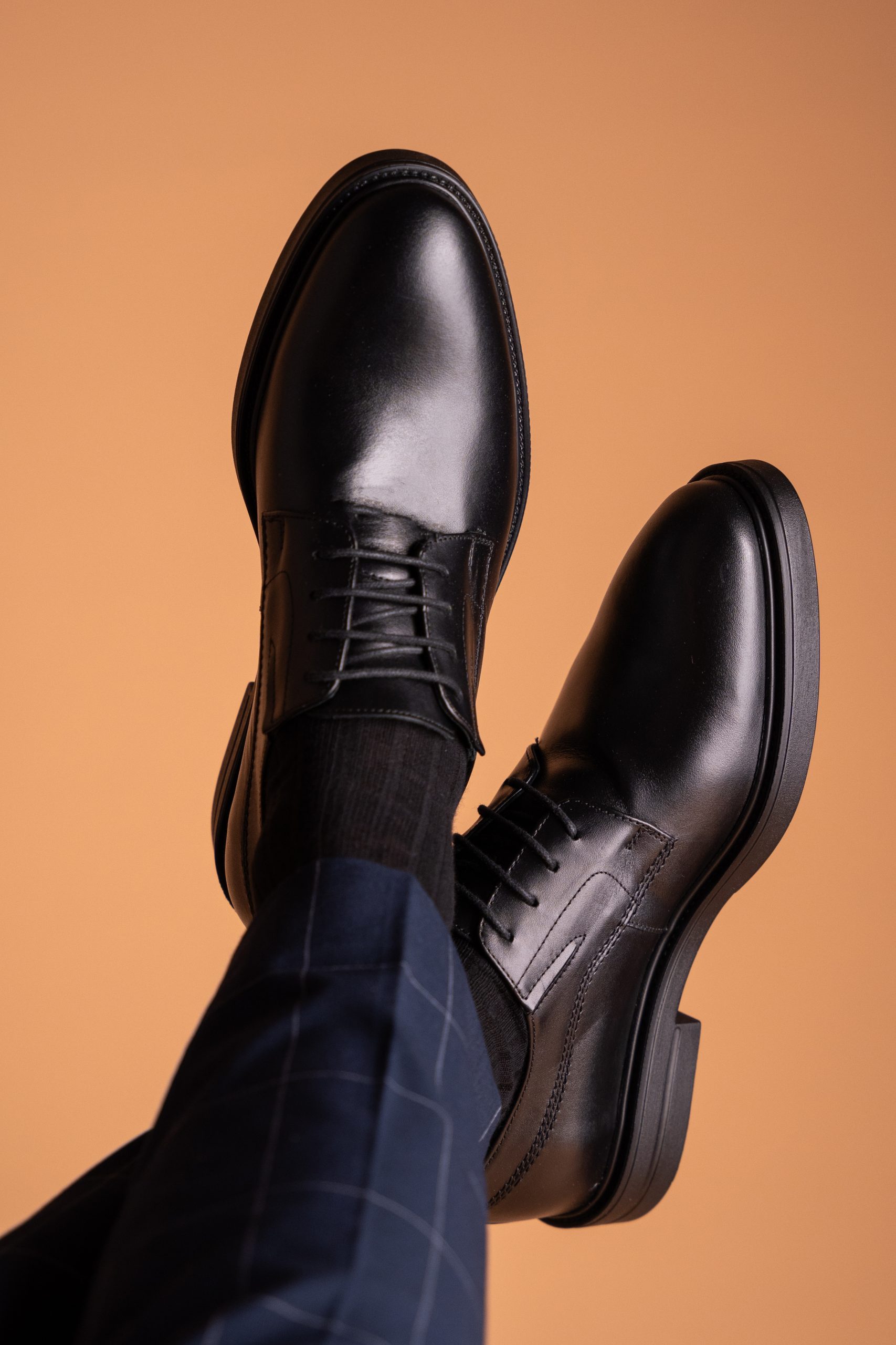 (product) Pantofi Bărbați din piele naturală, Negru Box, Cfgp530nb