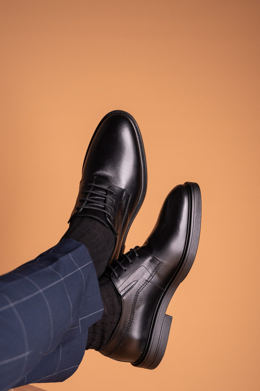 (product) Pantofi Bărbați din piele naturală, Negru Box, Cfgp530nb