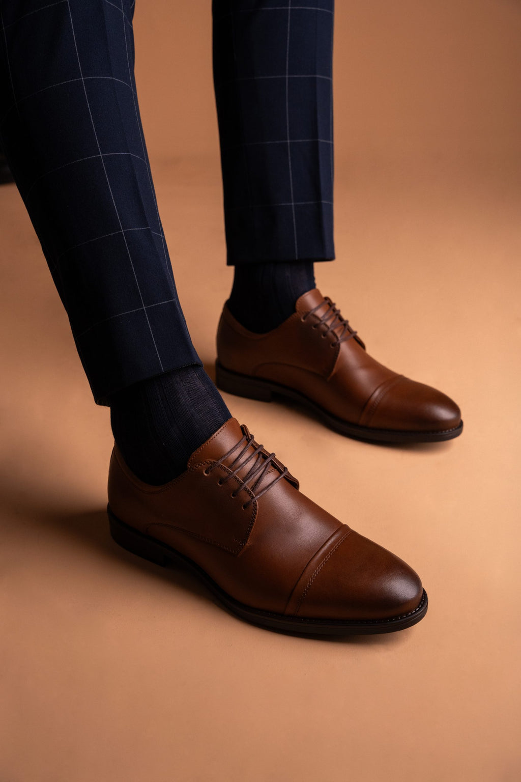 (product) Pantofi Bărbați din piele naturală, Cognac Cfgp665cb