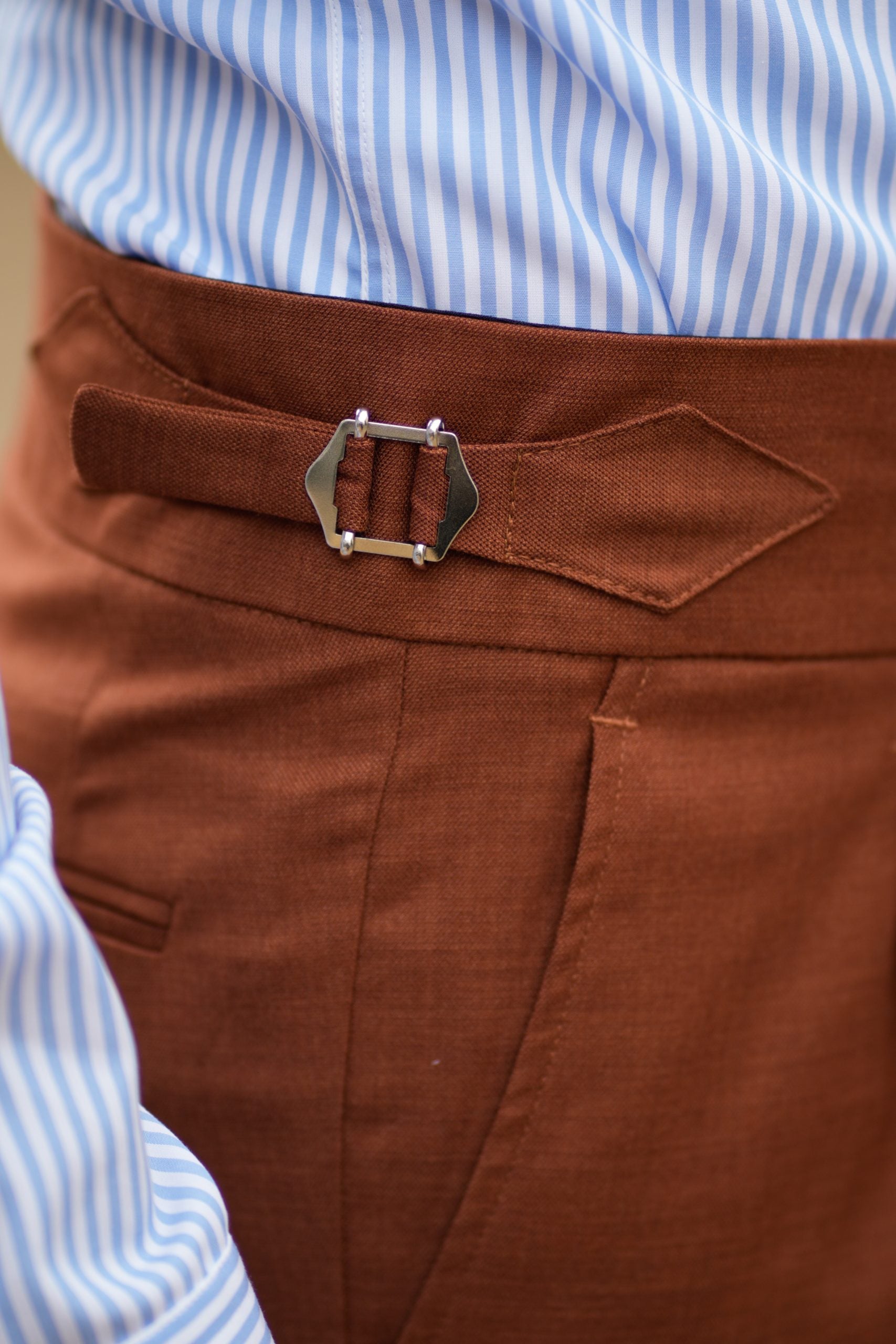 Pantaloni stil italian maro caramiziu gurkha CFGK008