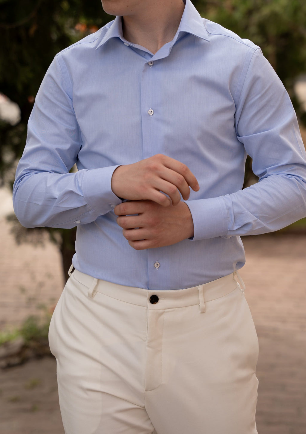 (product) Camasa blue, bumbac blu, slim fit Cms01blu