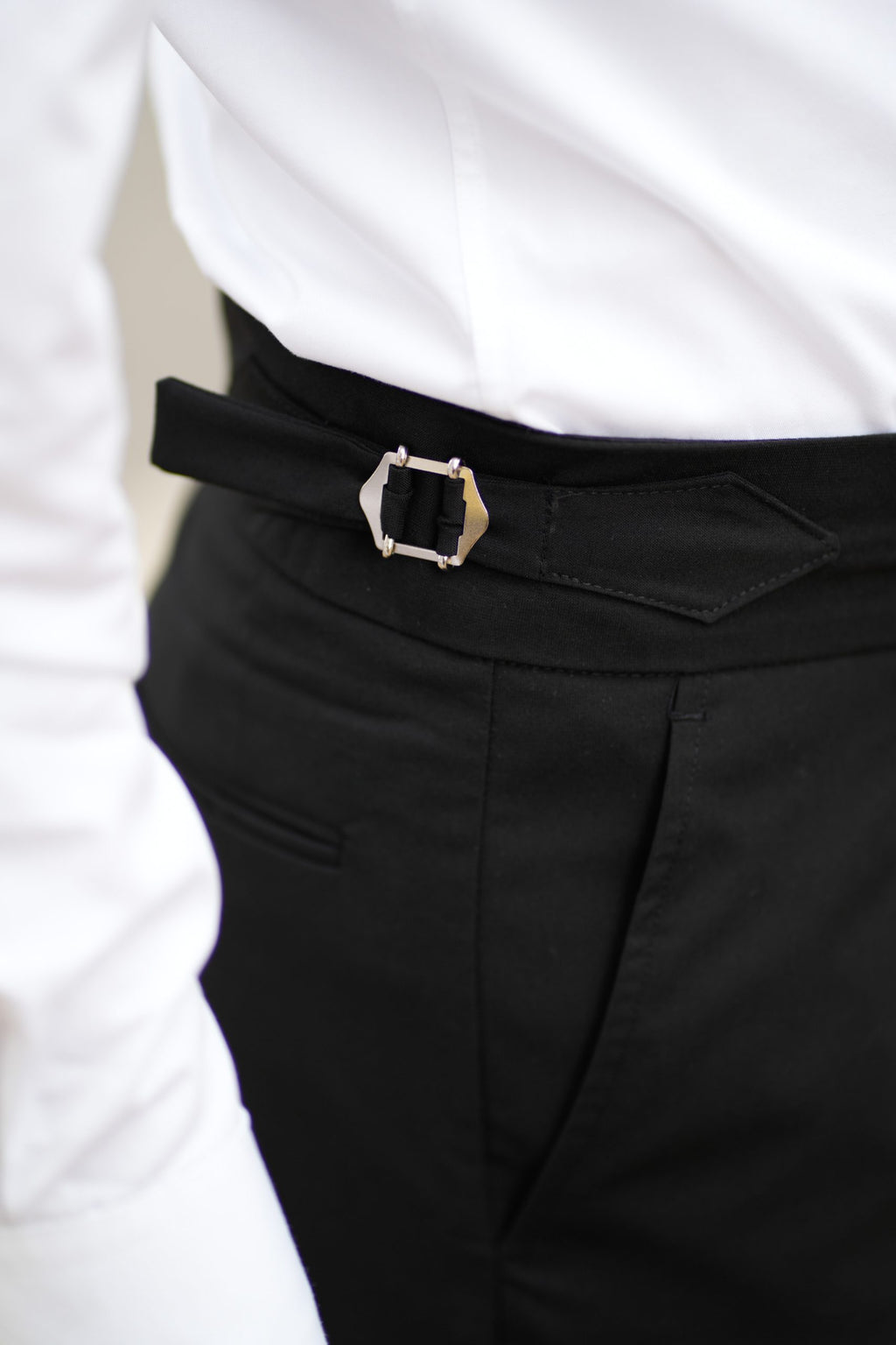 Black Italian style gurkha trousers CFGK006