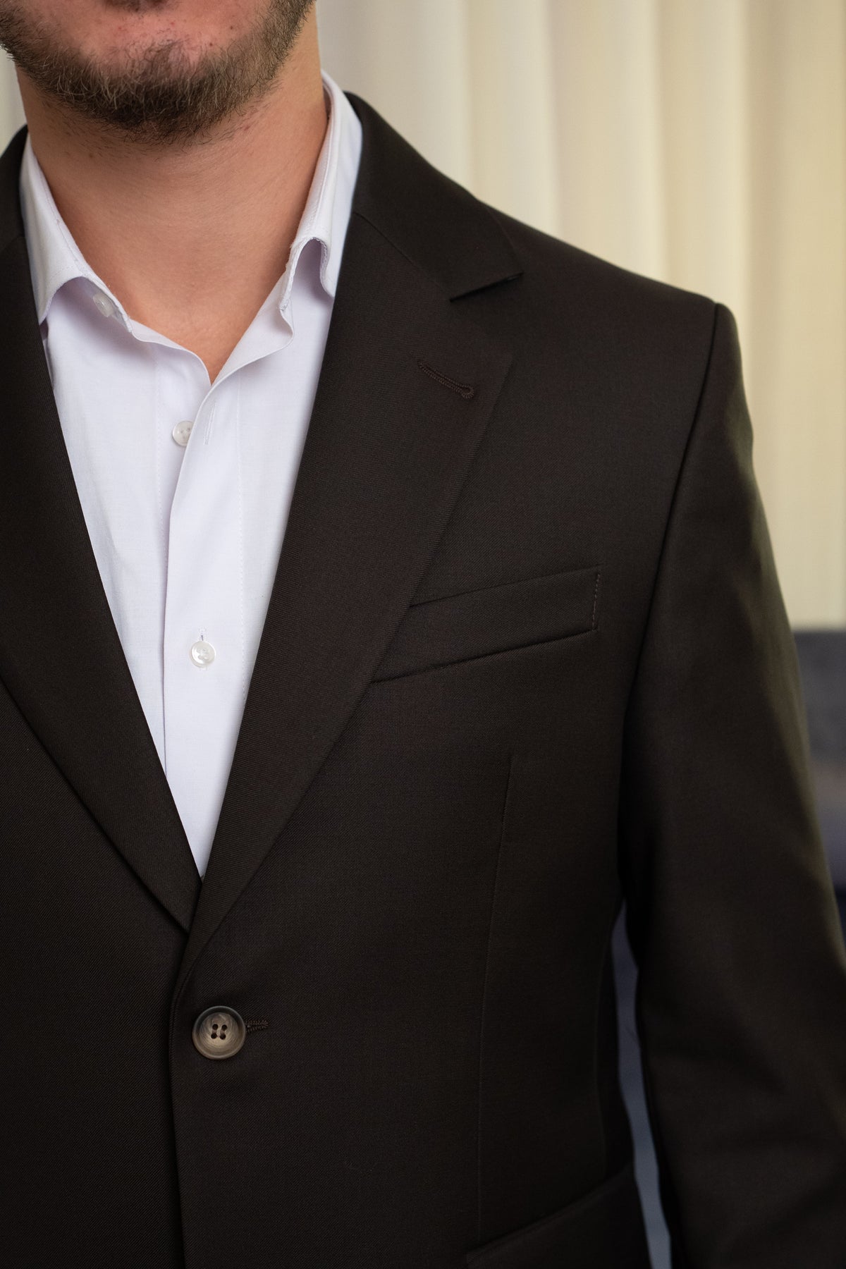 Costum barbati maro inchis 100% lana Vitale Barberis Canonico
