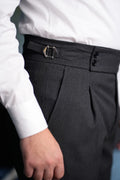 pantaloni stil italian gri antracit