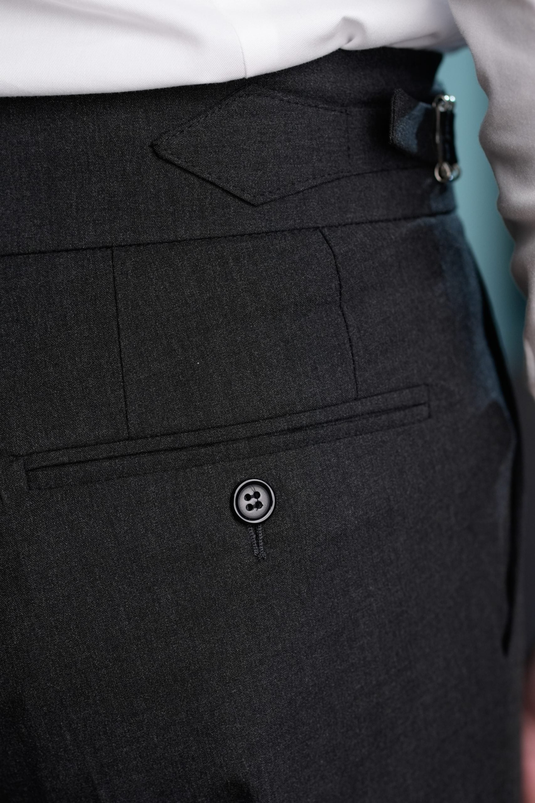 Italian Style Anthracite Gray Gurkha Pants CFGK012