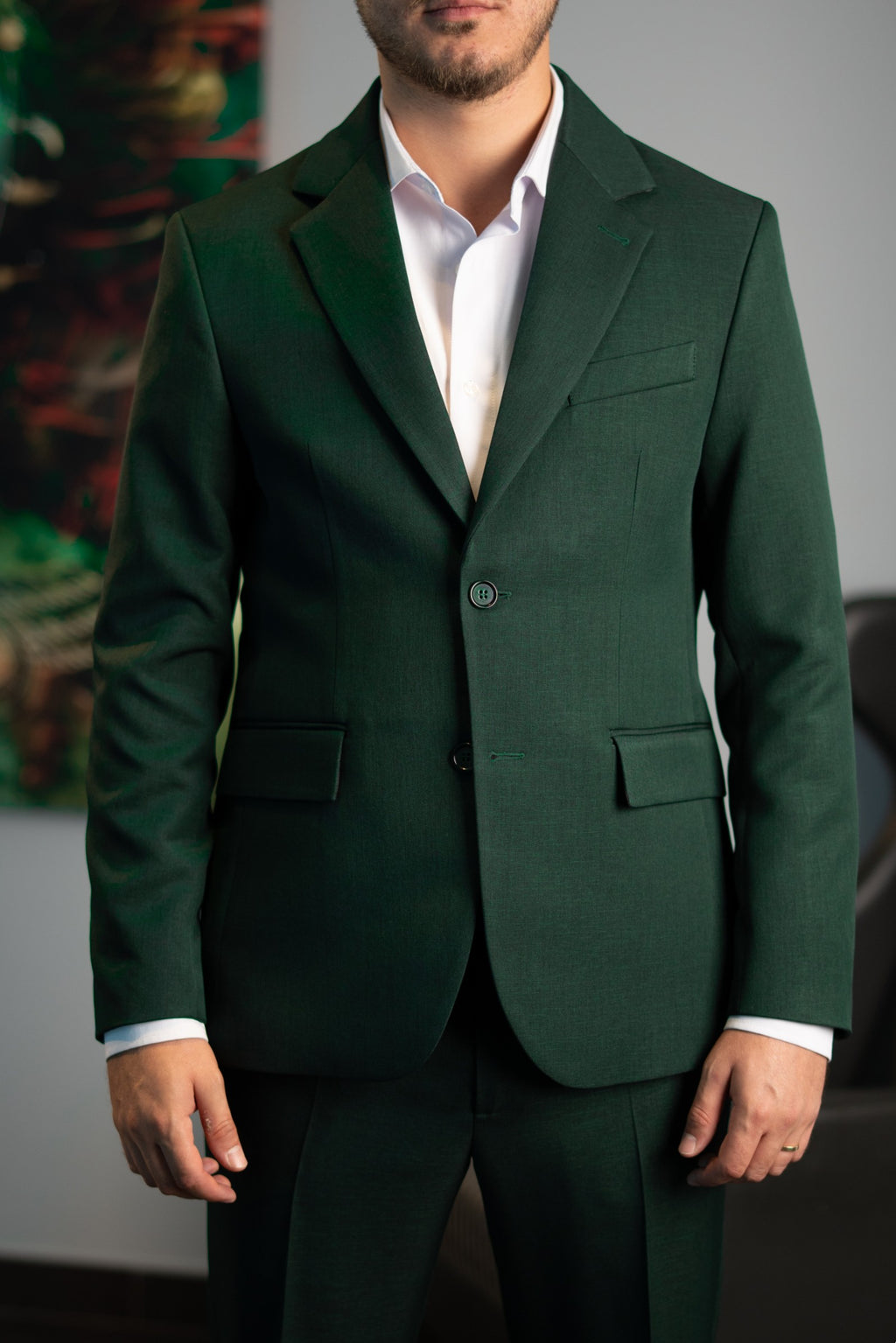Costum barbati verde