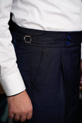 pantaloni stil italian navy texturat