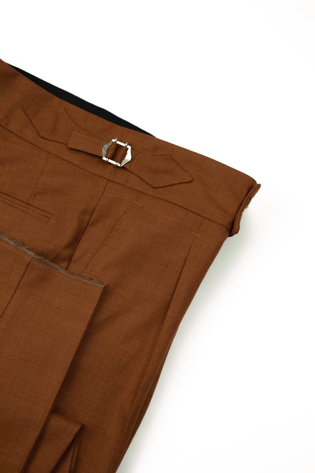 pantaloni stil italian maro caramiziu