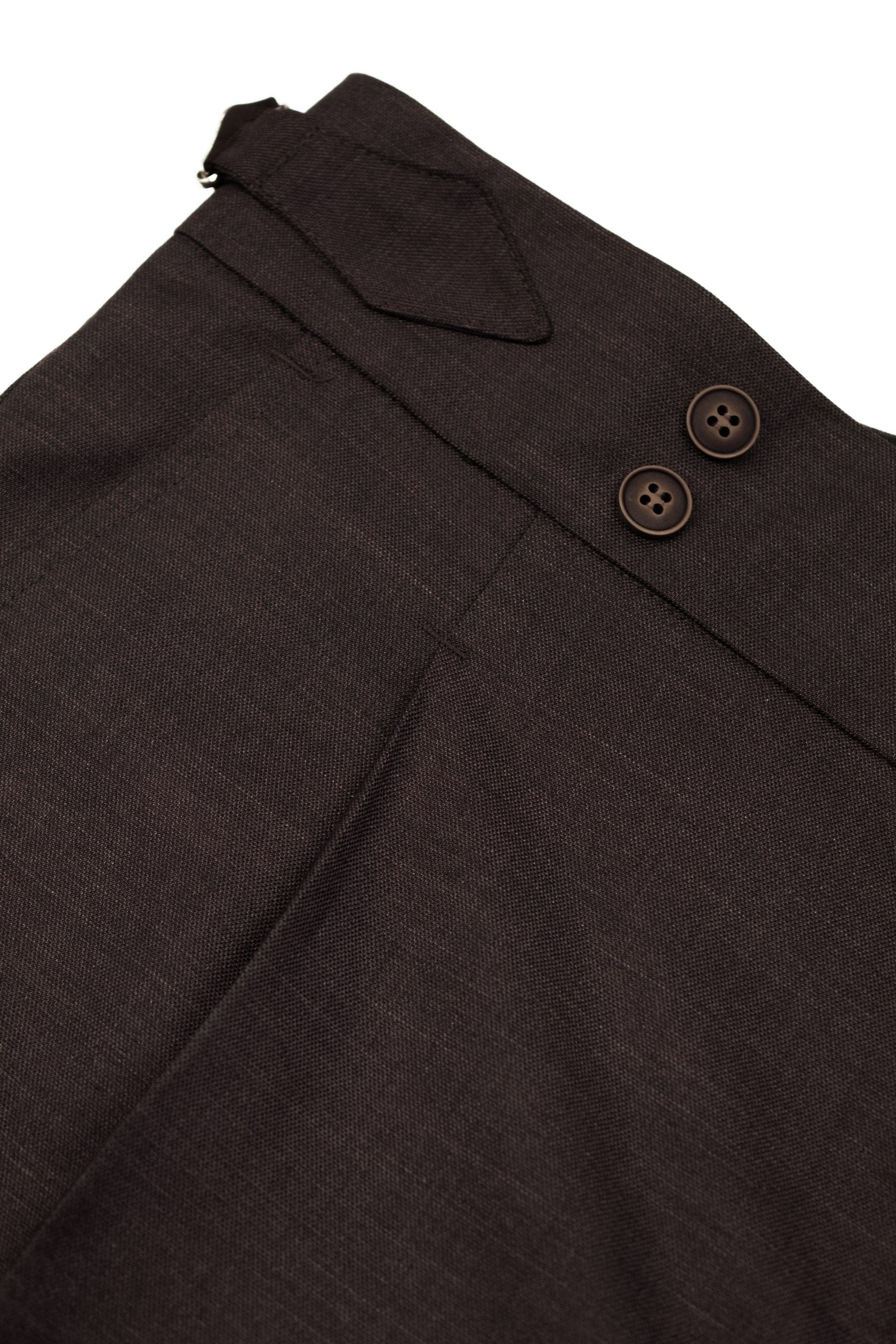 pantaloni stil italian maro ciocolatiu