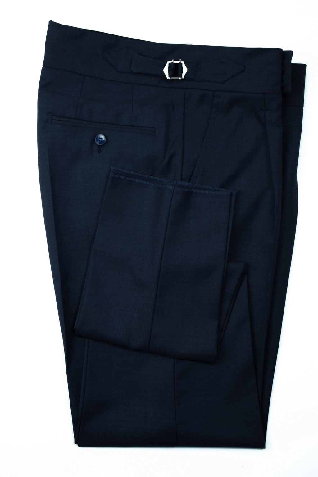 Italian style navy textured gurkha trousers CFGK007