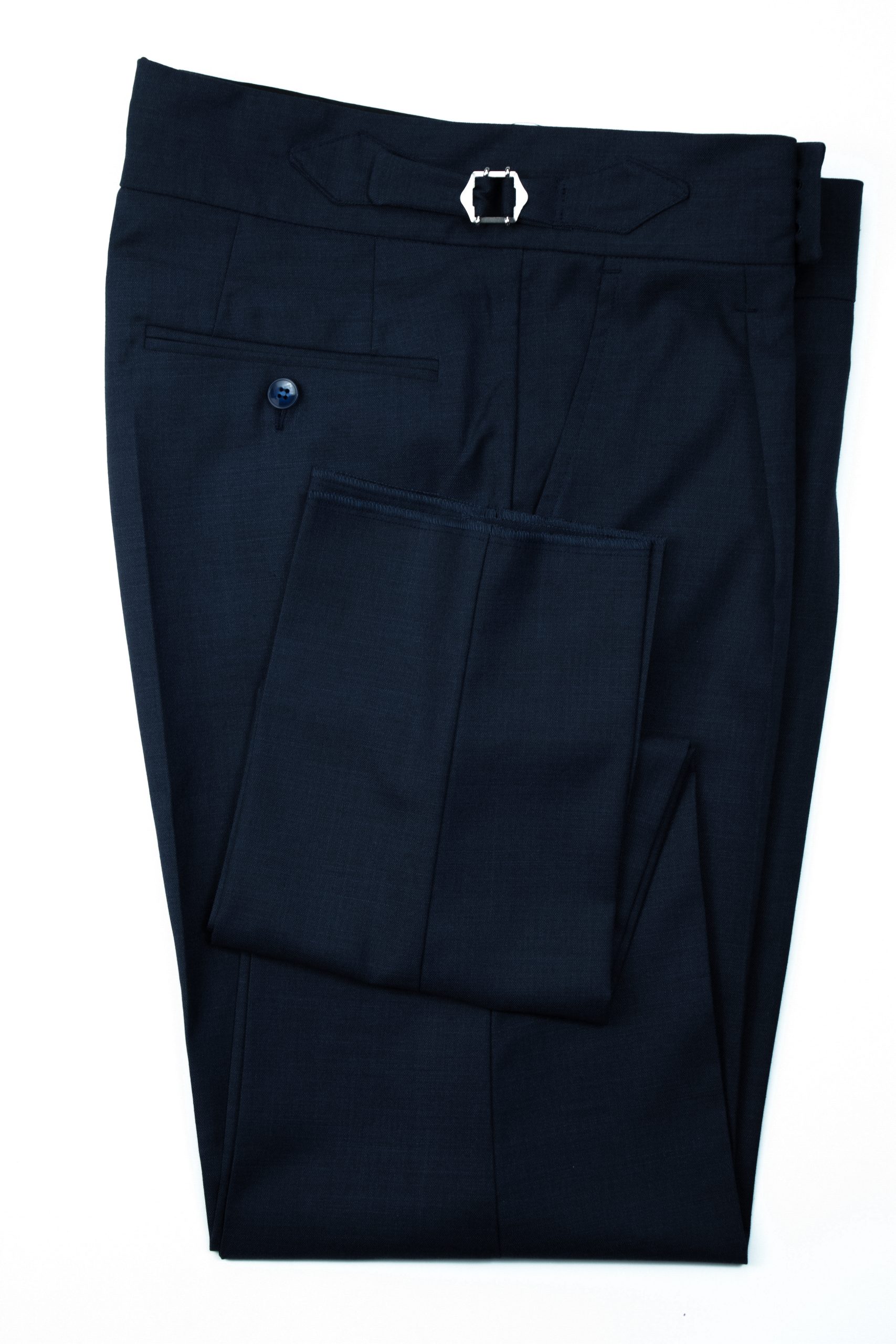 Italian style navy textured gurkha trousers CFGK007