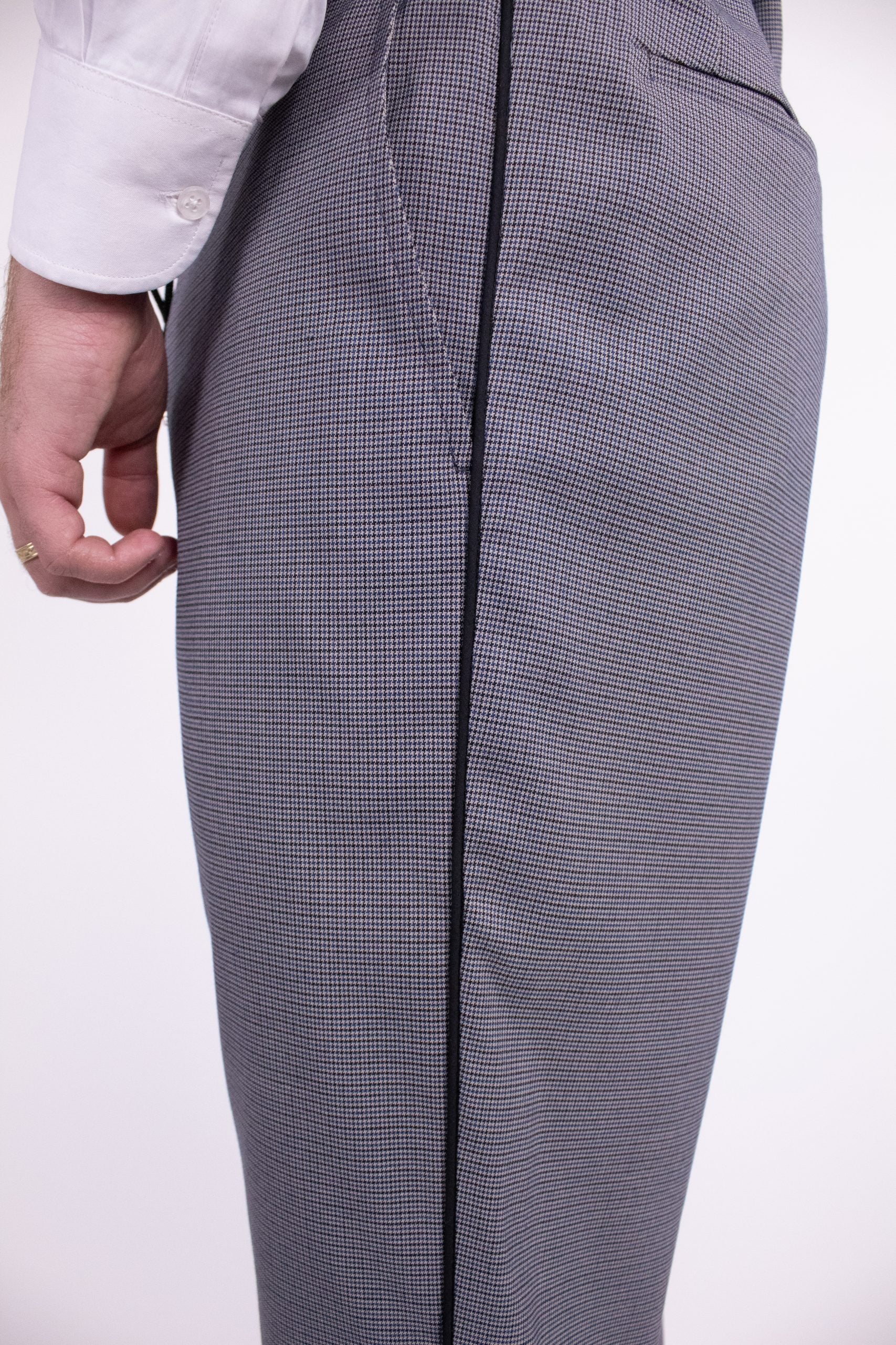 Pantaloni chino gri inchis texturi confort fit, Cfgpc003