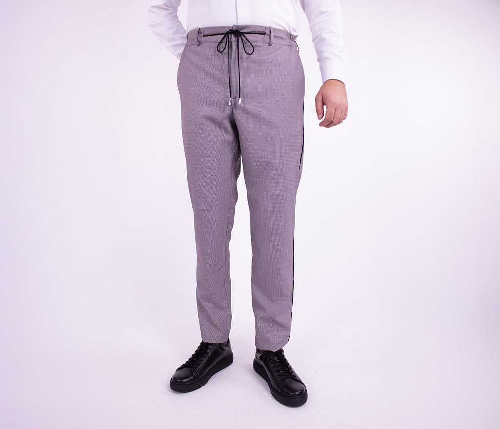 Pantaloni chino texturi mov inchis