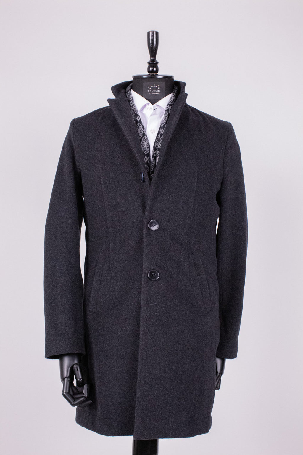 Pardesiu barbati gri antracit, PAR006