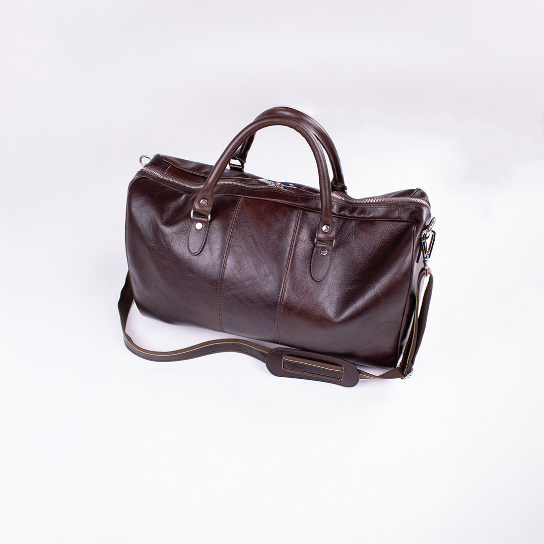 Geantă voiaj piele naturală maro GVM02