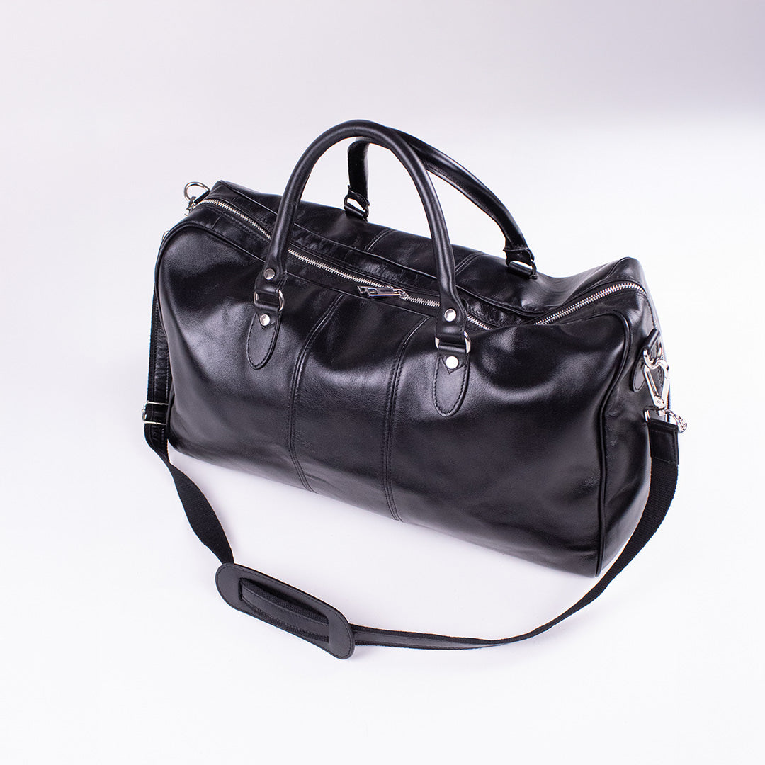 Geantă voiaj piele naturală neagra GVN01