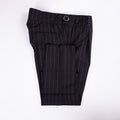 pantaloni stil italian negru dungi