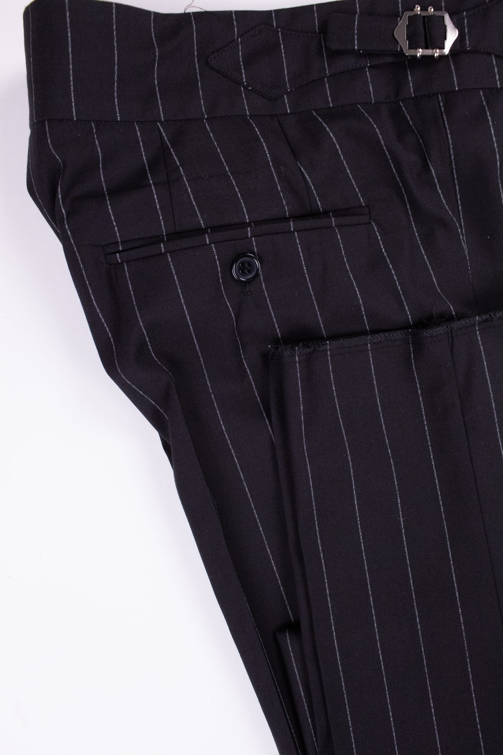 Black striped Italian style trousers CFGK019