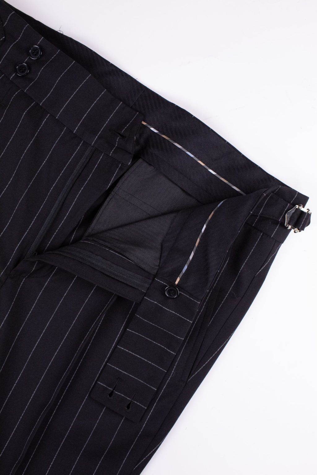 Black striped Italian style trousers CFGK019