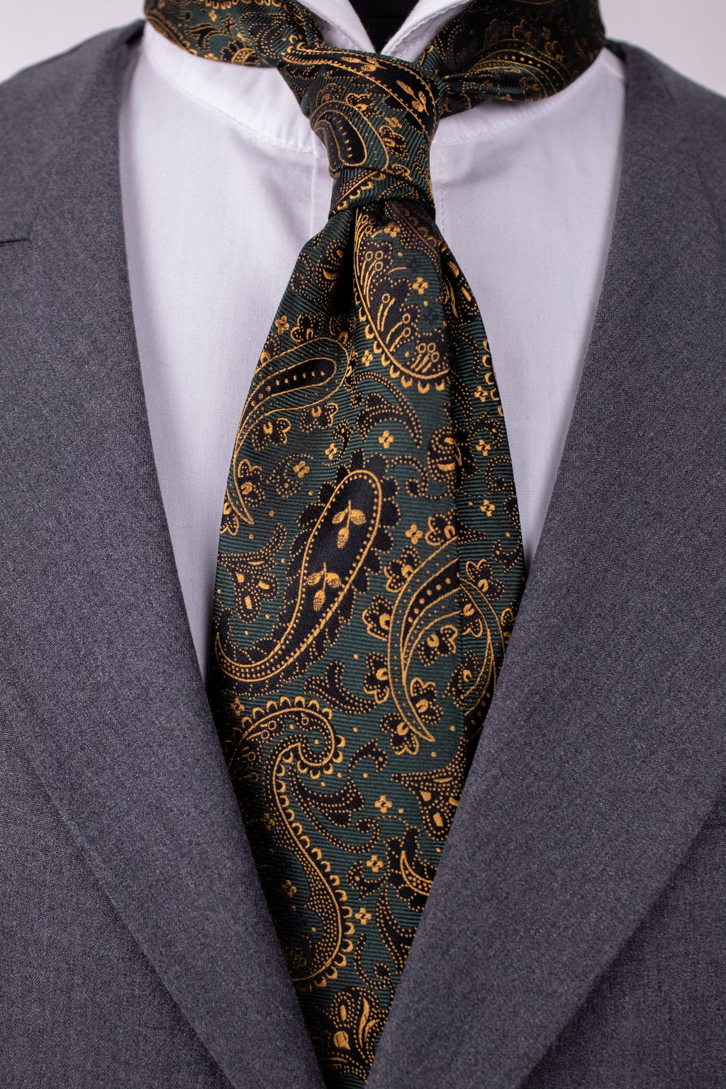 Cravată maro khaki, mătase naturală, Crv018