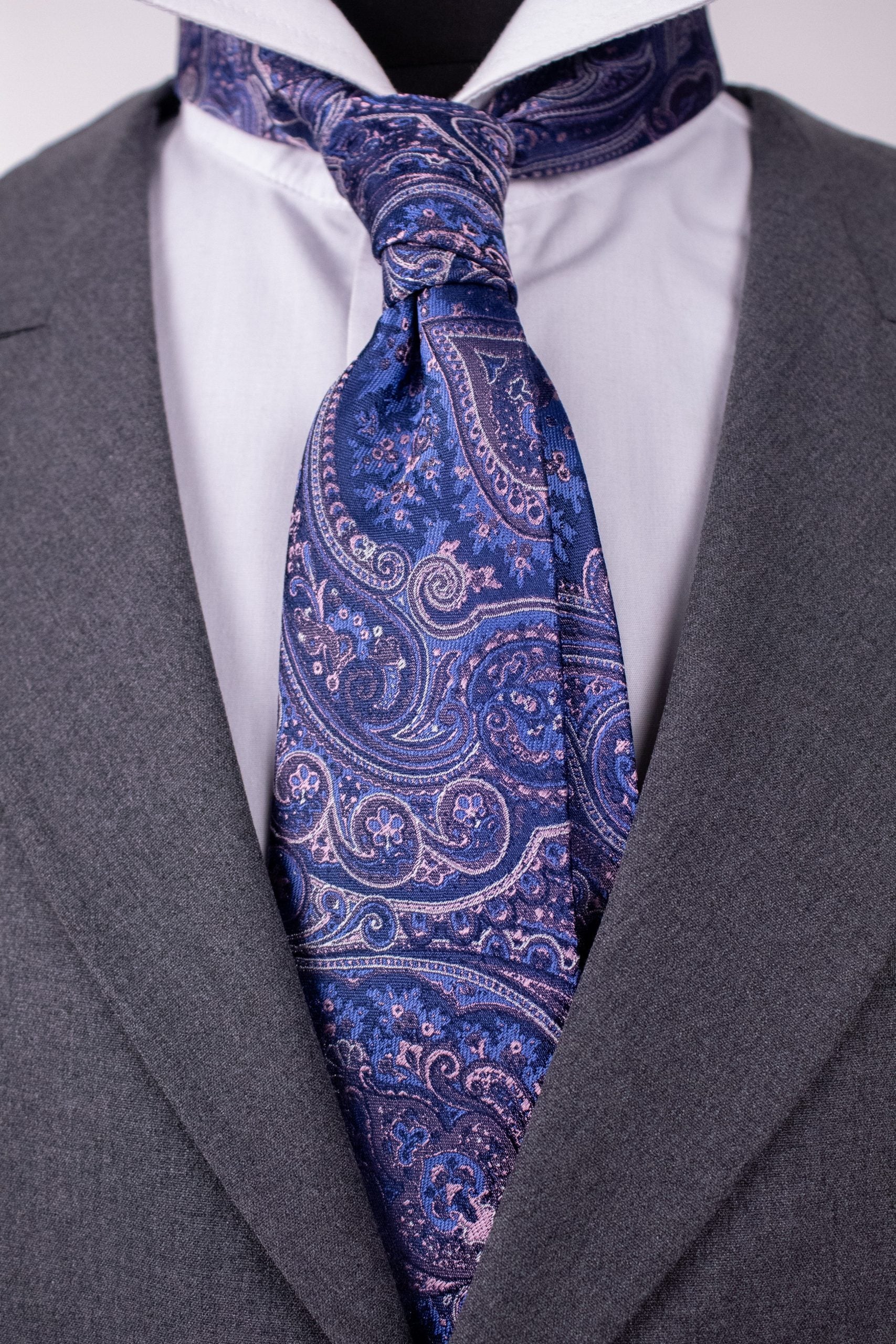 Cravată purple, mătase naturală, Crv023