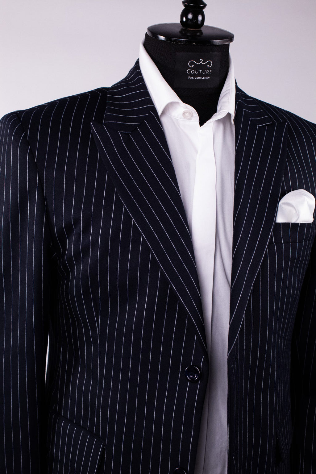 Blue striped costume blazer in navy from Milano CFG10 by Couture for Gentlemen, tailored fit with classic lapel.
