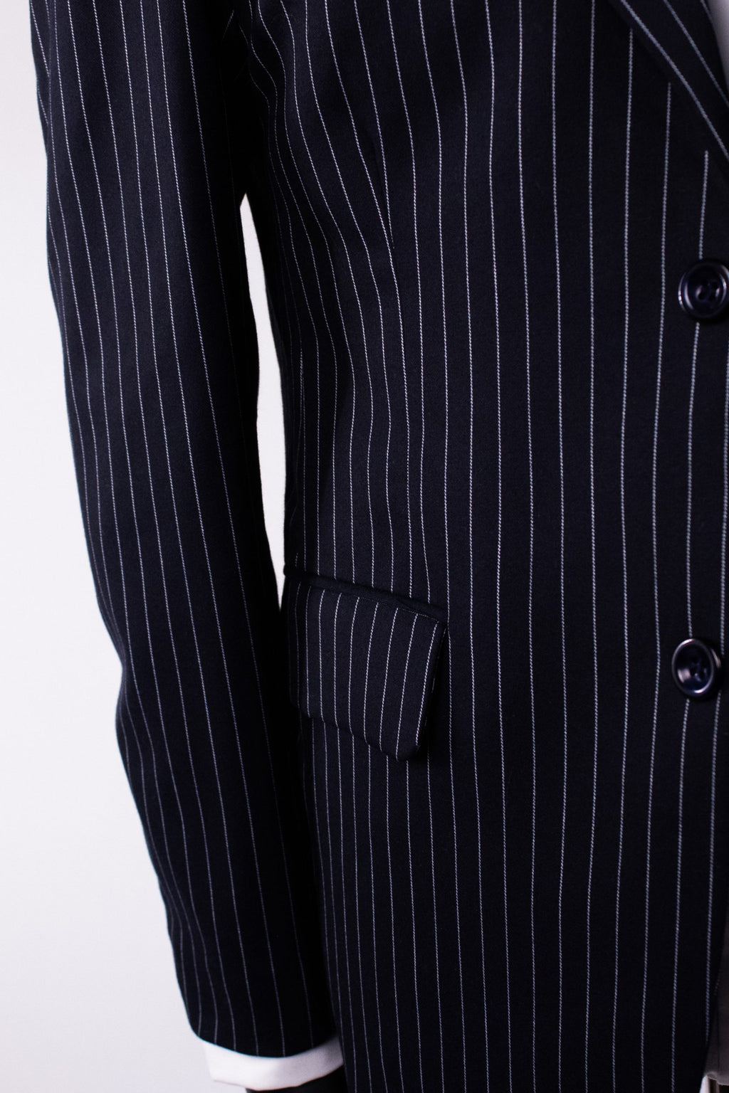 Navy striped costume blazer from Milano CFG10 collection featuring tailored fit and classic design.