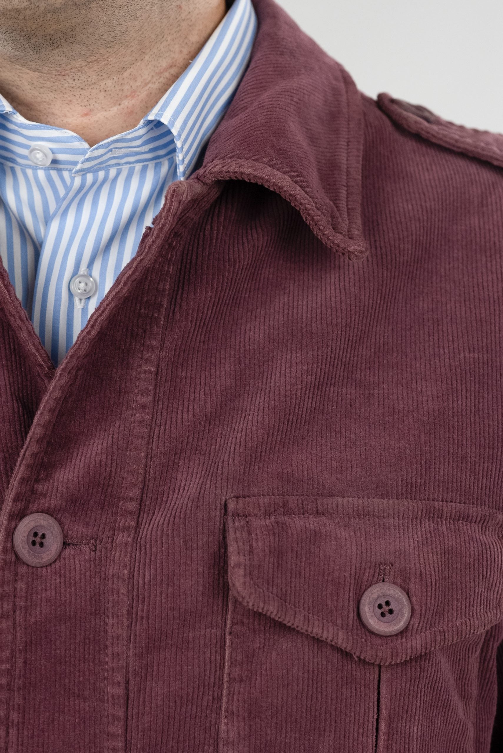 (product) Jachetă Barbati Safari Burgundy Tesatura Be Mood JSC006