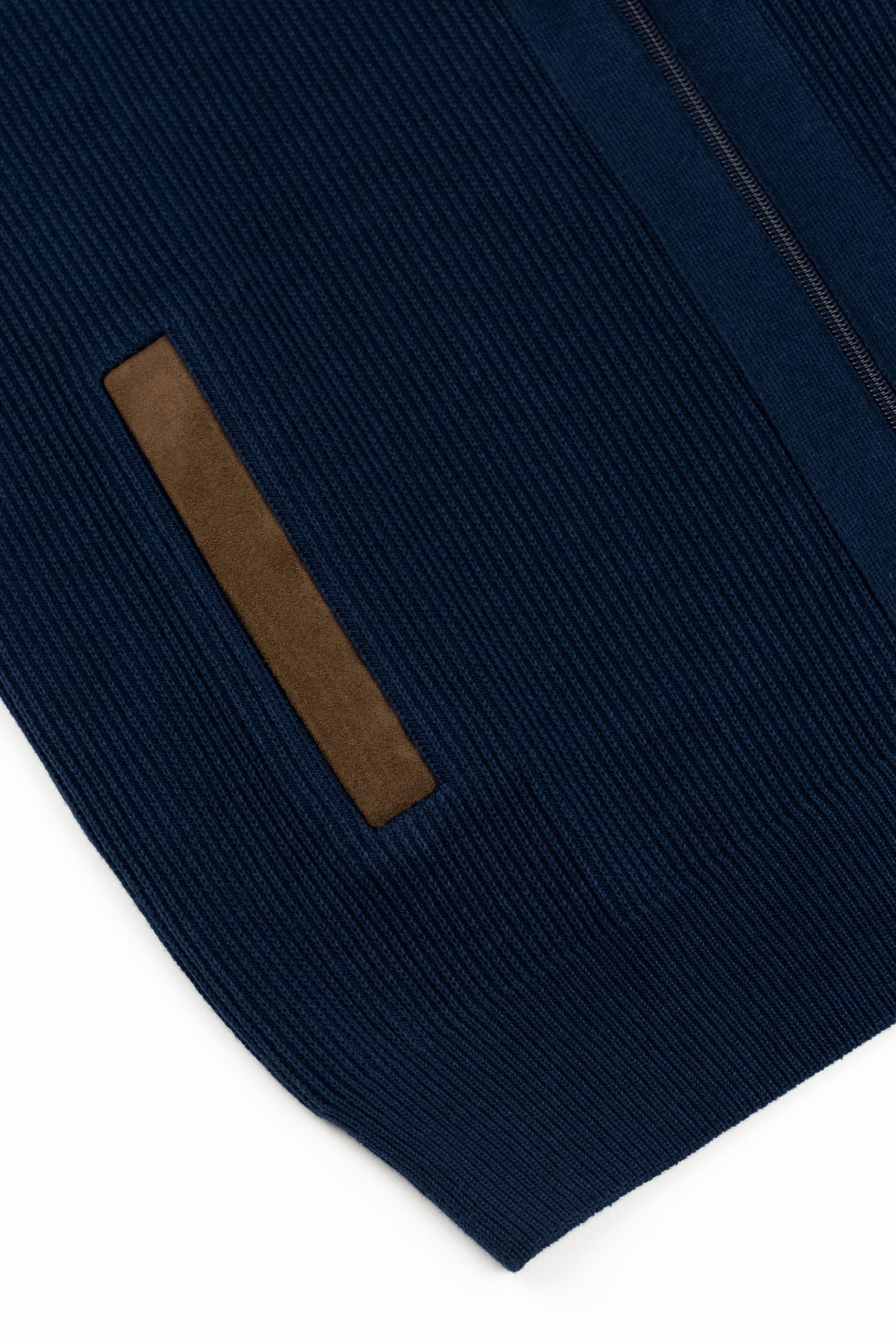 (product) Jachetă Bleumarin tricotată cu fermoar JTR002