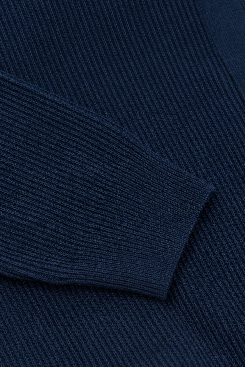 (product) Jachetă Bleumarin tricotată cu fermoar JTR002