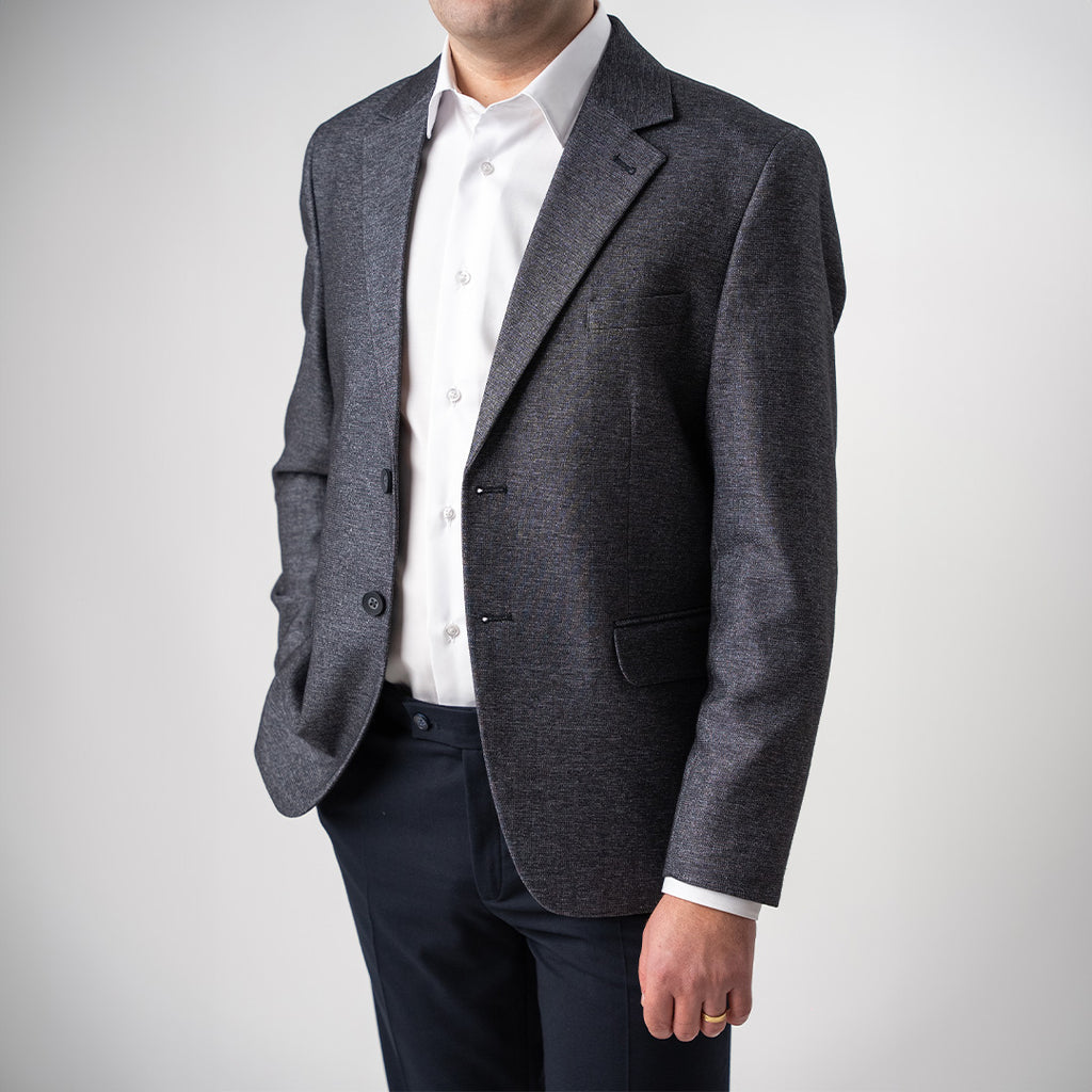 (product) Sacou Barbati Gri Antracit cu Texturi Tailored Fit CFGS012