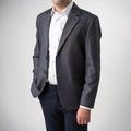 (product) Sacou Barbati Gri Antracit cu Texturi Tailored Fit CFGS012