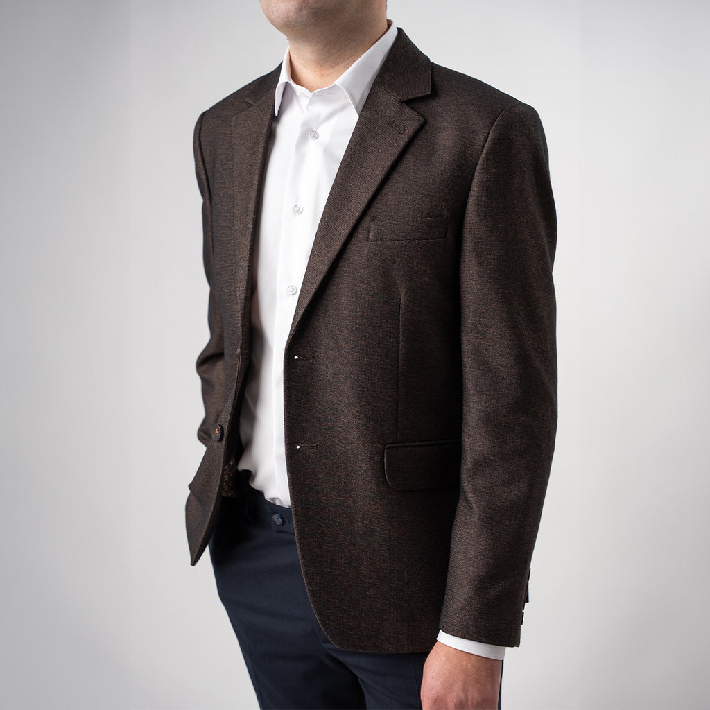 (product) Sacou Barbati Maro Inchis Tailored Fit CFGS013