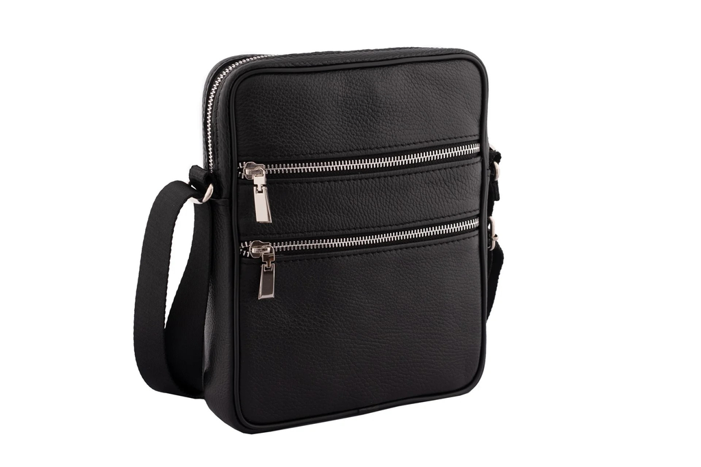 (product) Borseta piele neagra pentru barbati BRSON