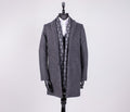 Dark gray men's overcoat, model PAR008, showcasing a stylish and tailored outerwear piece from Couture for Gentlemen.