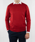 (product) Pulover Barbati Roșu Guler Baza PLV002