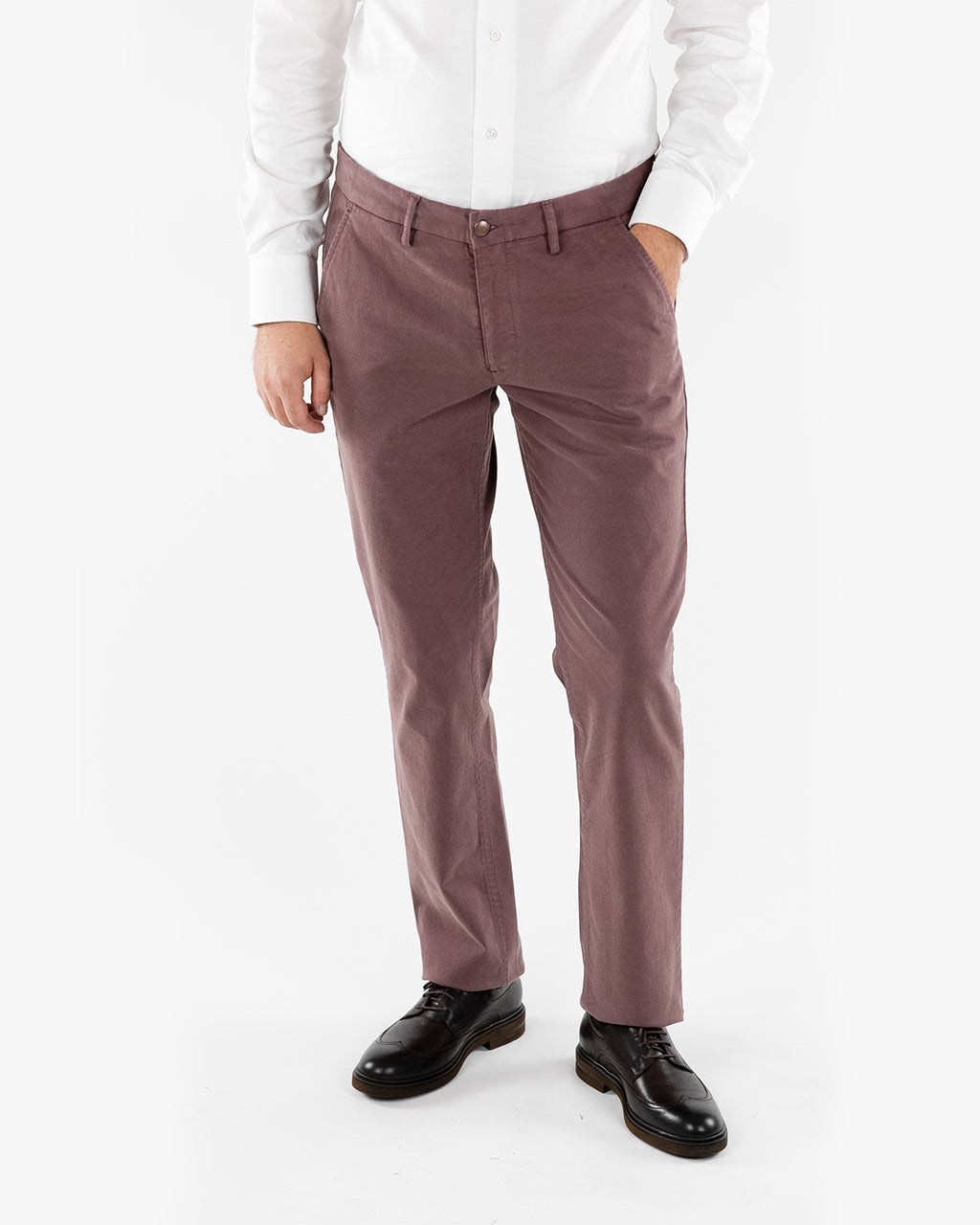 (product) Pantalon Barbati Smart-Casual Violet Deschis Tesatura Cervotessile PSM003